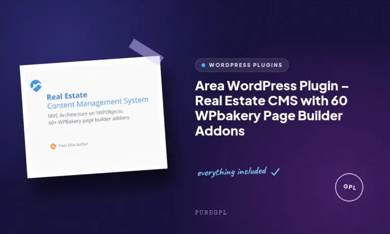 area wordpress plugin real estate cms with 60 wpbakery page builder addons