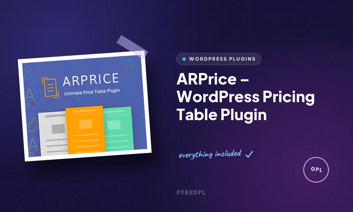 ARPrice – WordPress Pricing Table Plugin