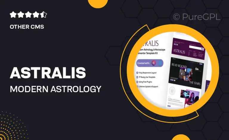 astralis modern astrology horoscope elementor template kit