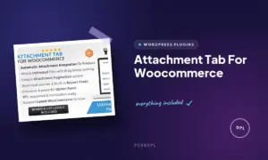 attachment tab for woocommerce