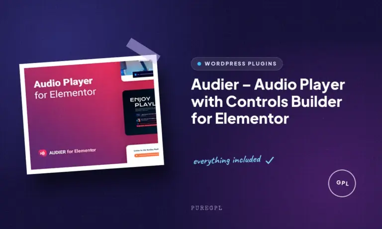 audier audio player with controls builder for elementor