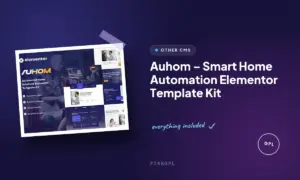 auhom smart home automation elementor template kit