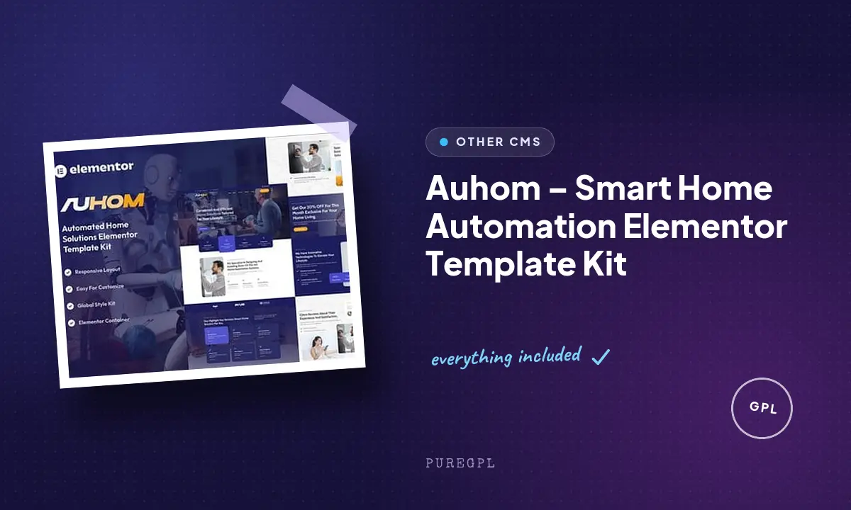 Auhom – Smart Home Automation Elementor Template Kit