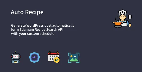 auto recipe automatic recipe posts generator plugin for wordpress 1