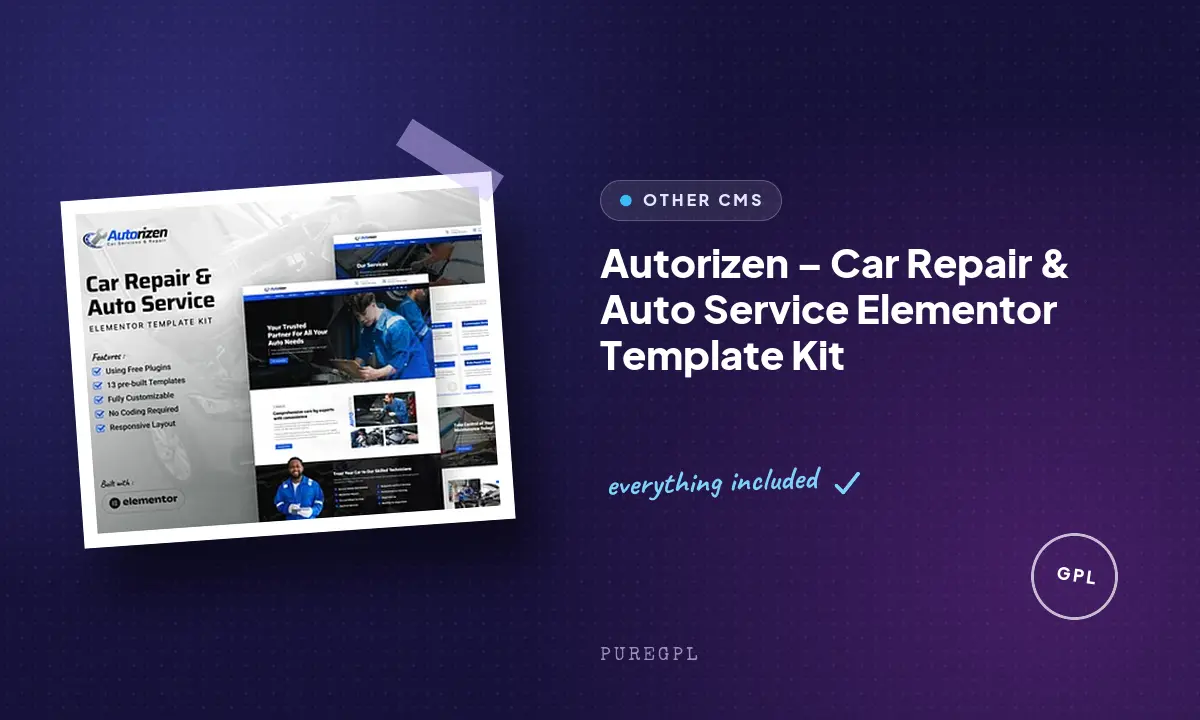 Autorizen – Car Repair & Auto Service Elementor Template Kit