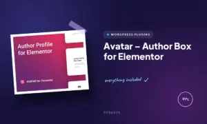 avatar author box for elementor