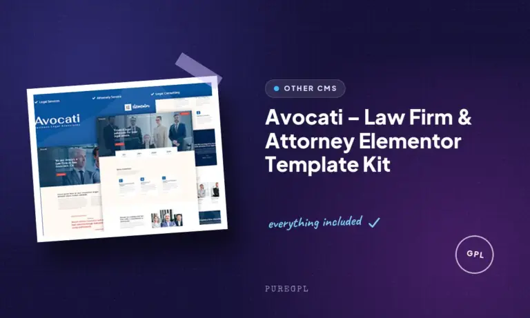avocati law firm attorney elementor template kit