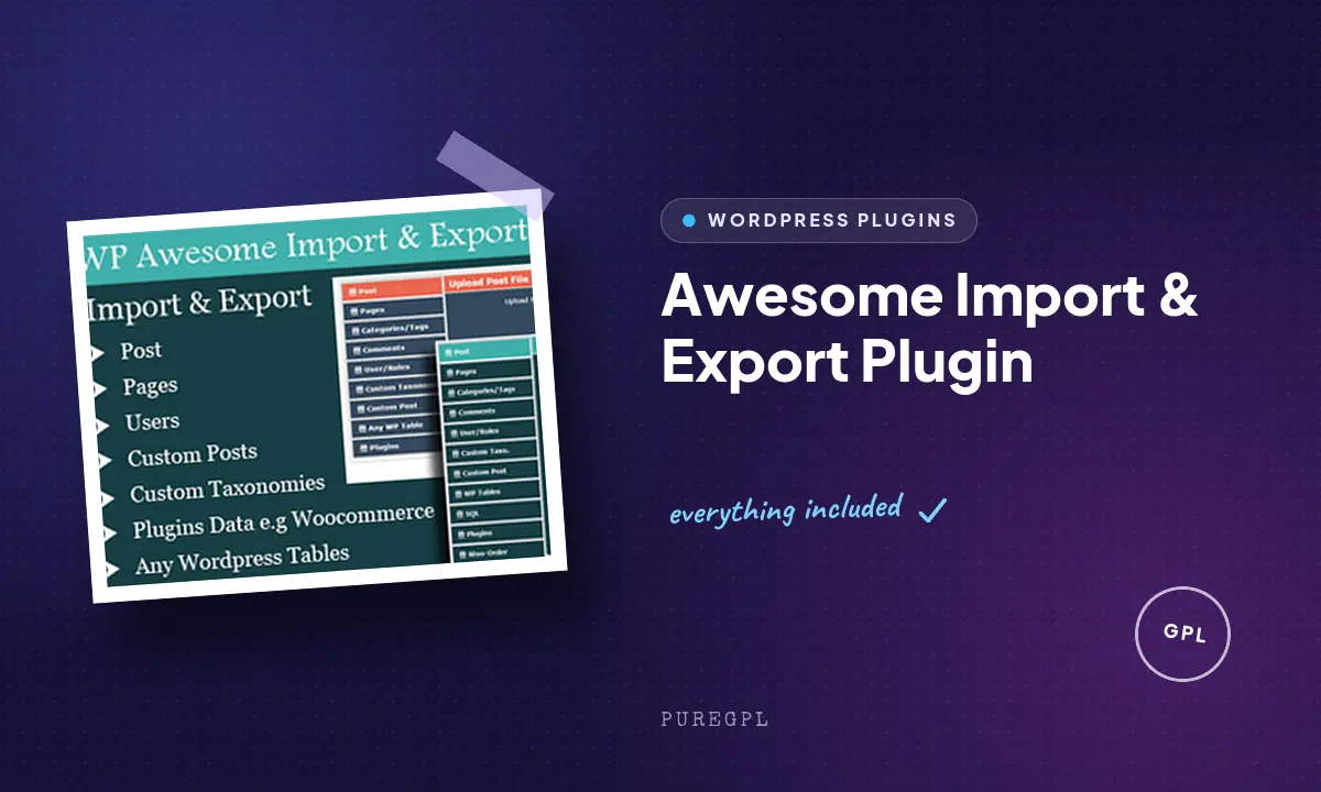 Awesome Import & Export Plugin