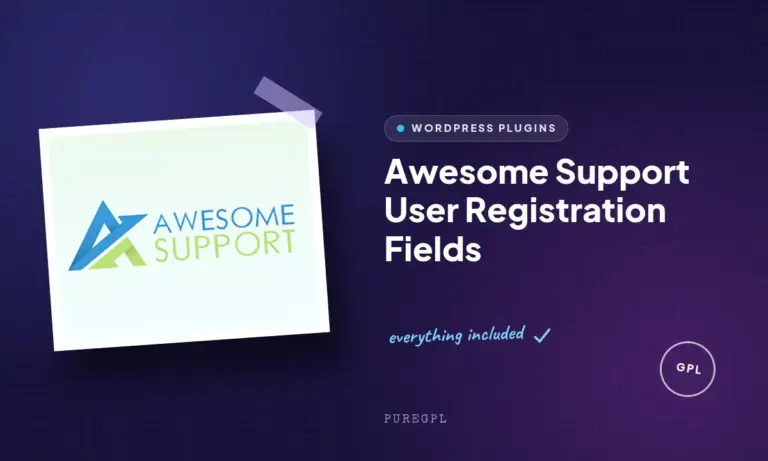 awesome support user registration fields
