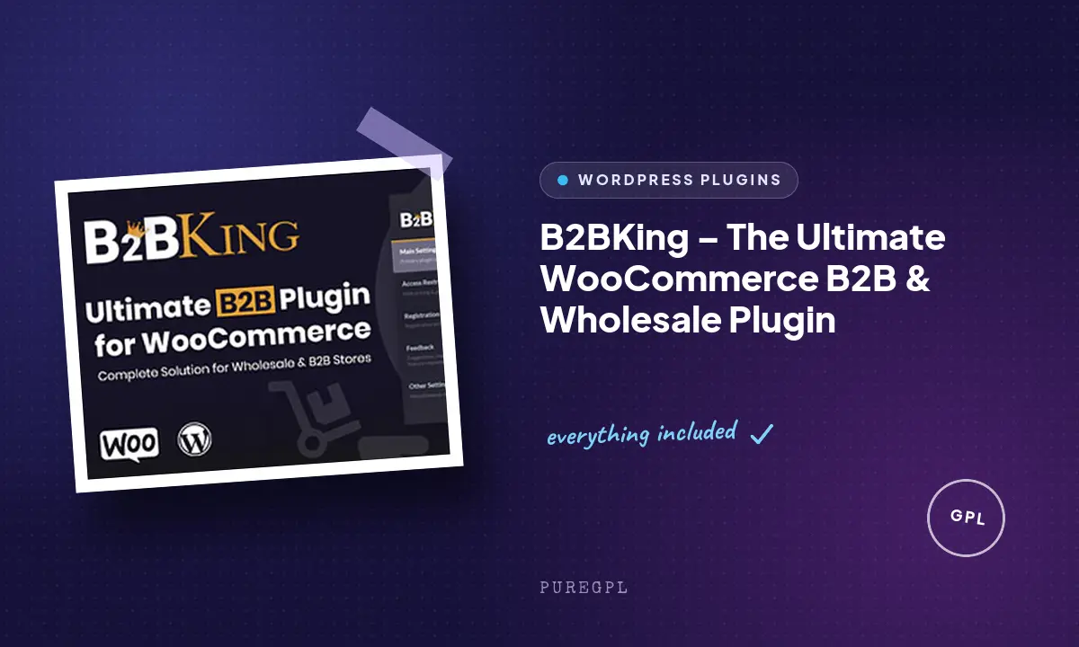 B2BKing – The Ultimate WooCommerce B2B & Wholesale Plugin