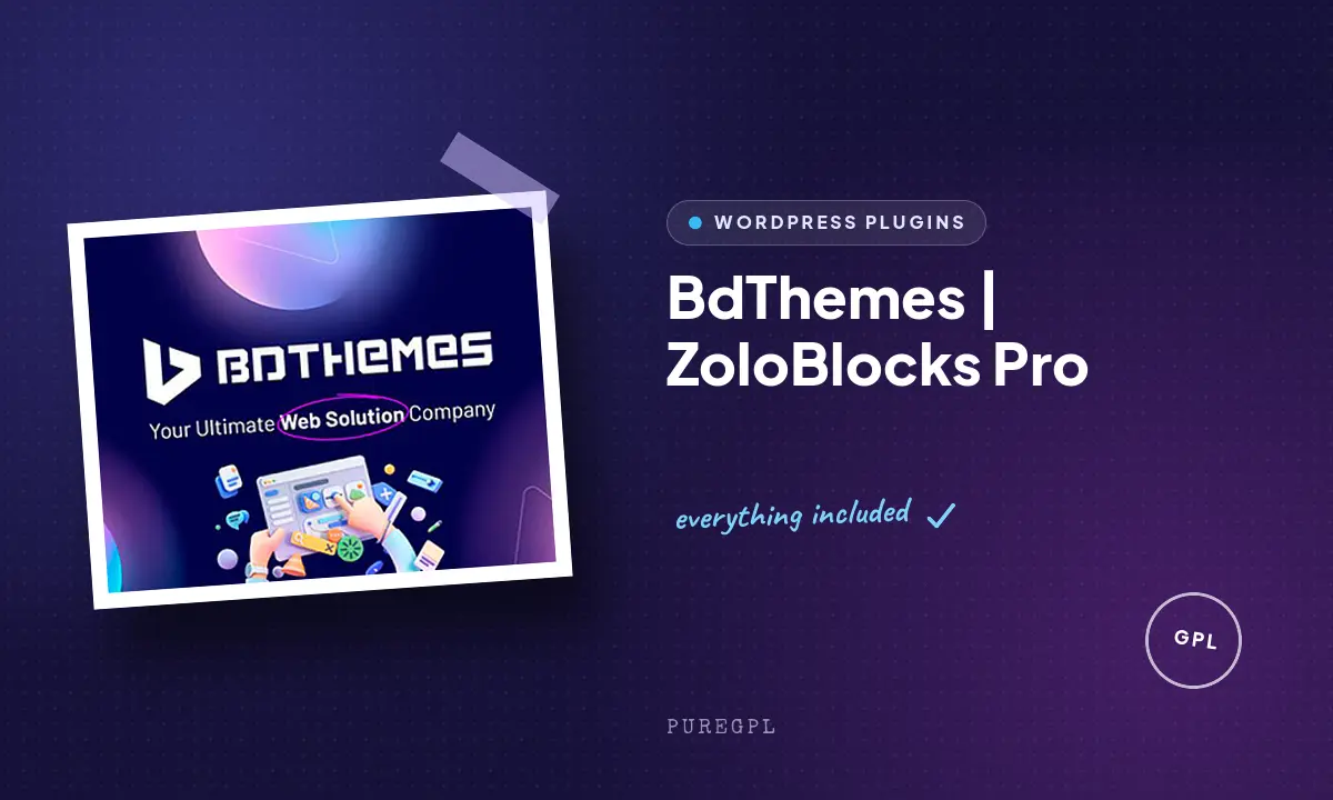 BdThemes | ZoloBlocks Pro