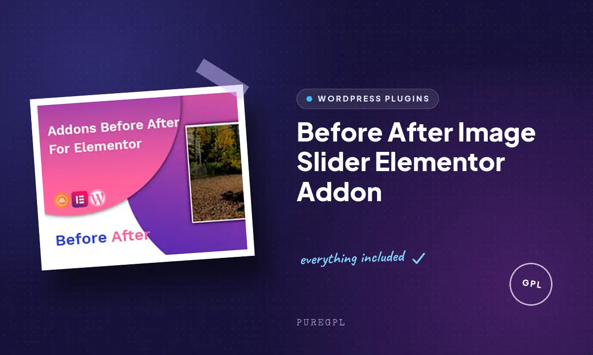 Before After Image Slider Elementor Addon