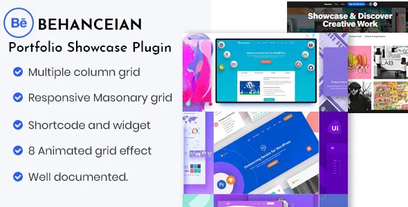 behanceian behance portfolio showcase plugin 1