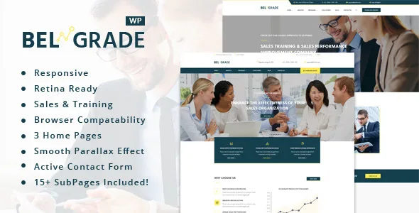 belgrade training business wordpress theme 1