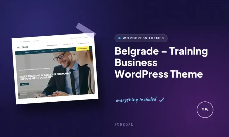 belgrade training business wordpress theme