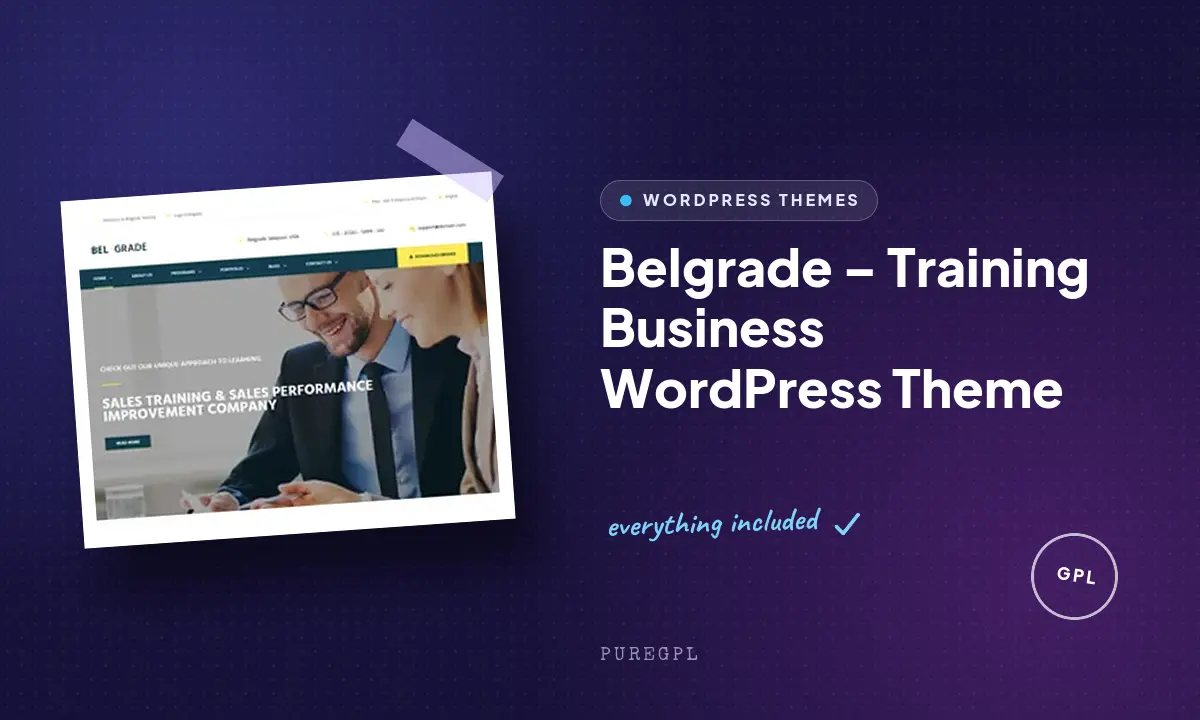 Belgrade – Training Business WordPress Theme