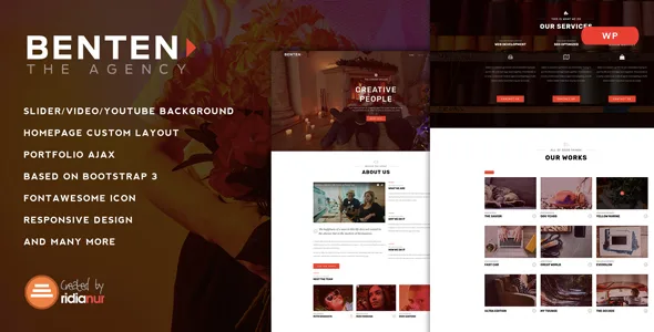 benten responsive one page portfolio theme 1