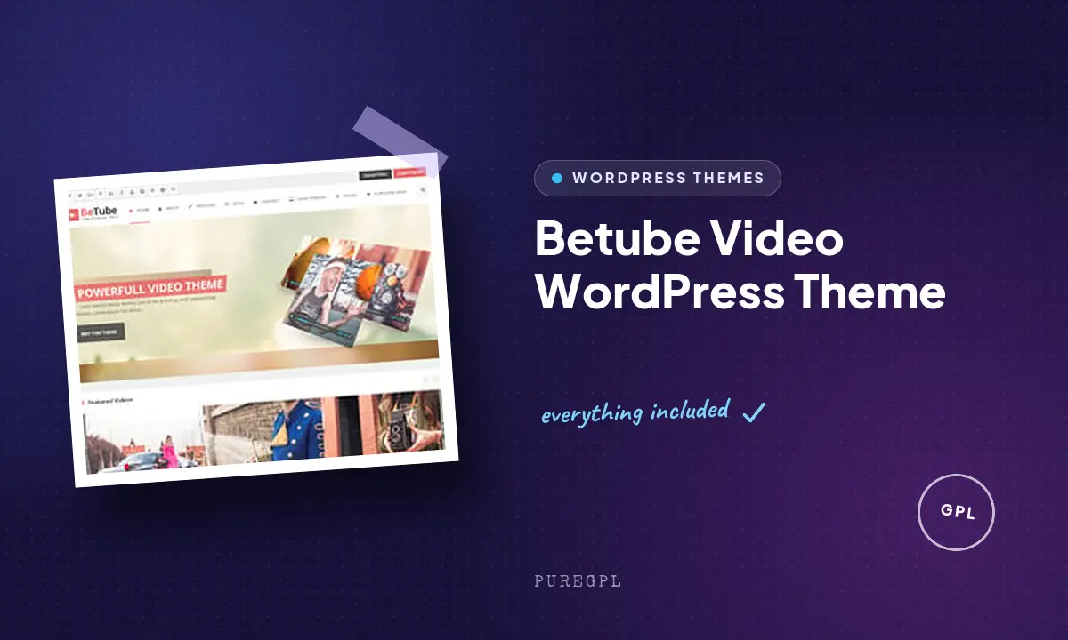 BeTube – Video WordPress Theme