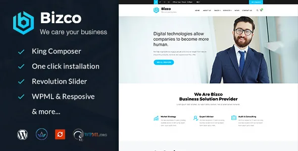 bizco business consulting and professional services wordpress theme 1