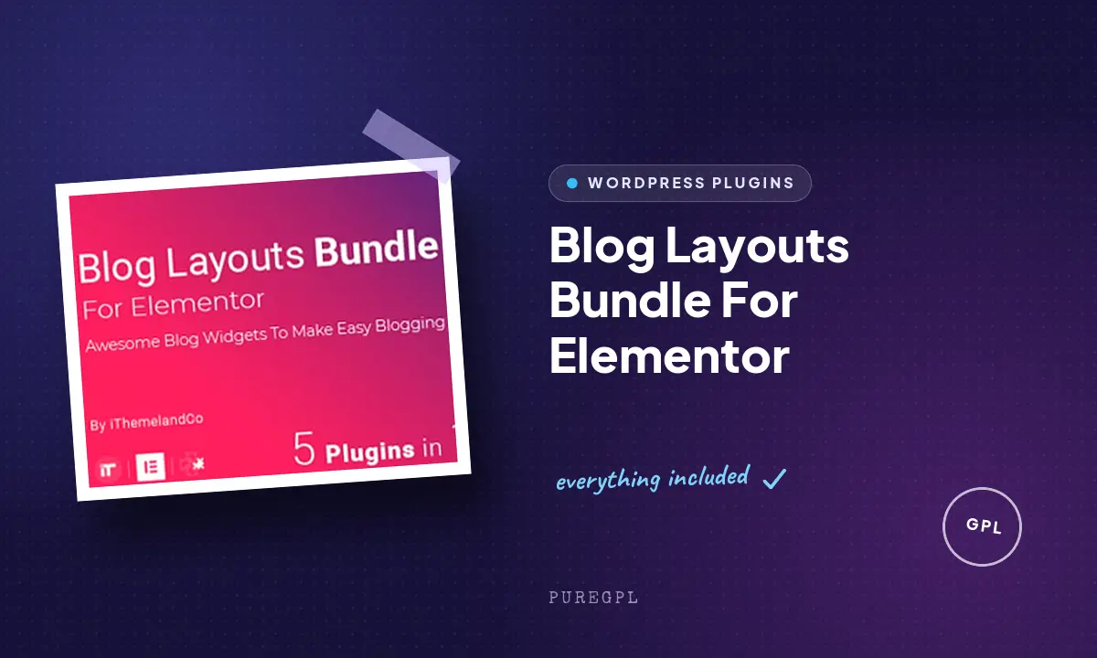 Blog Layouts Bundle For Elementor