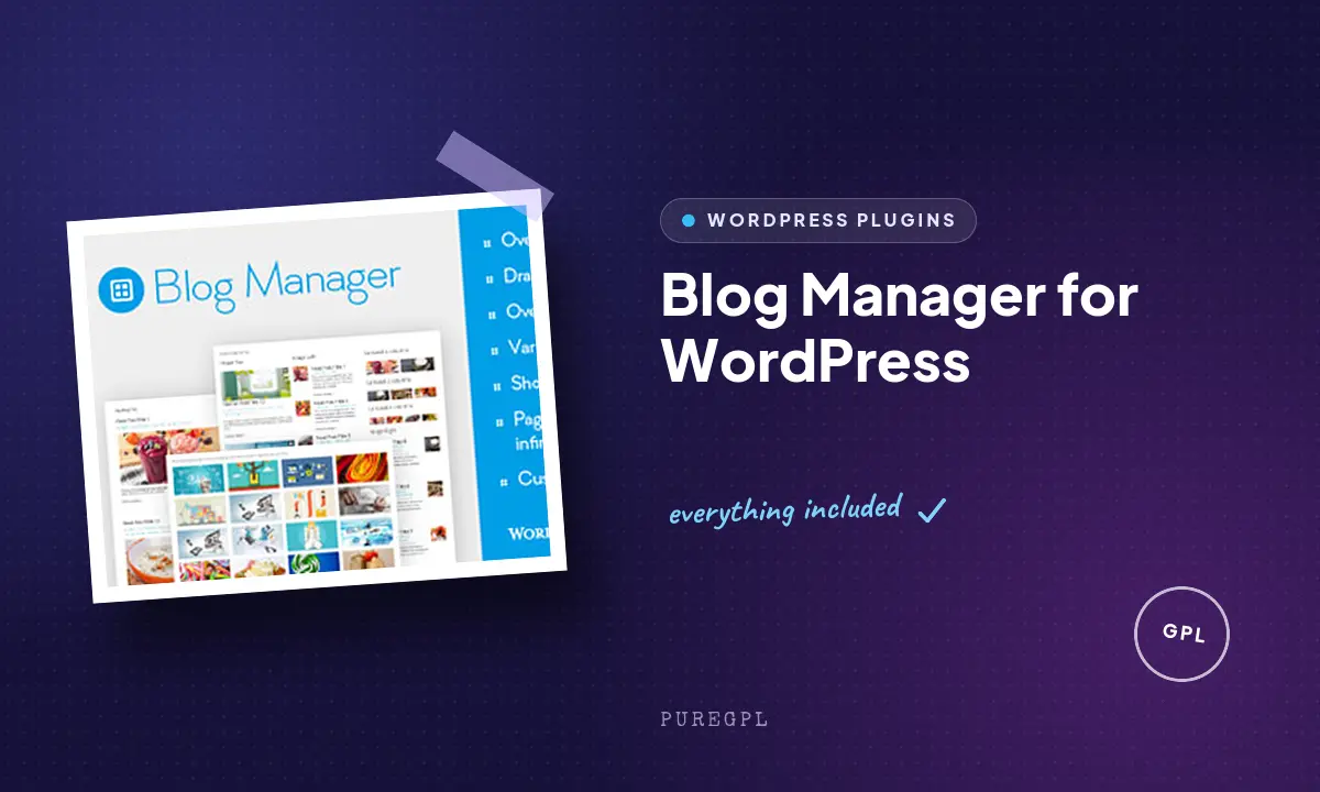 Blog Manager for WordPress