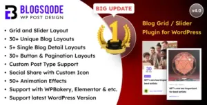 Blogsqode – Blog Layout Plugin and News Post Design for WordPress
