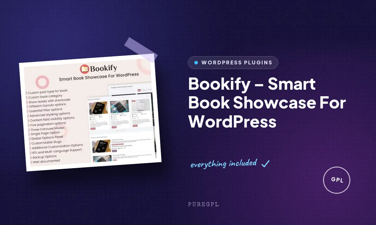 Bookify – Smart Book Showcase For WordPress