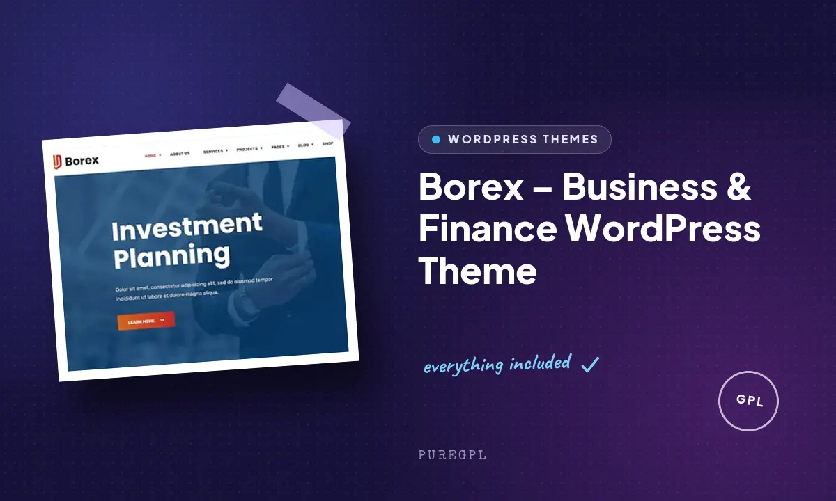 Borex – Business & Finance WordPress Theme