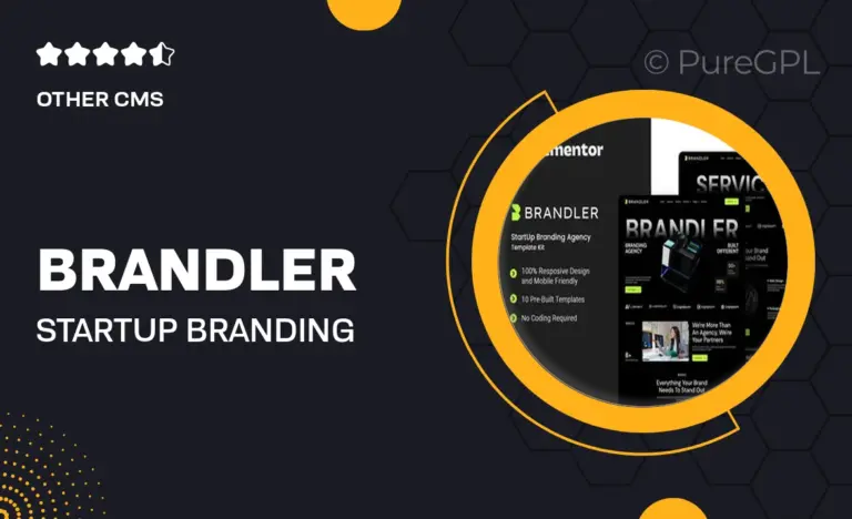 brandler startup branding agency elementor template kit