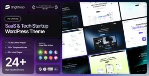 BrightHub – SaaS & Tech Startup WordPress Theme