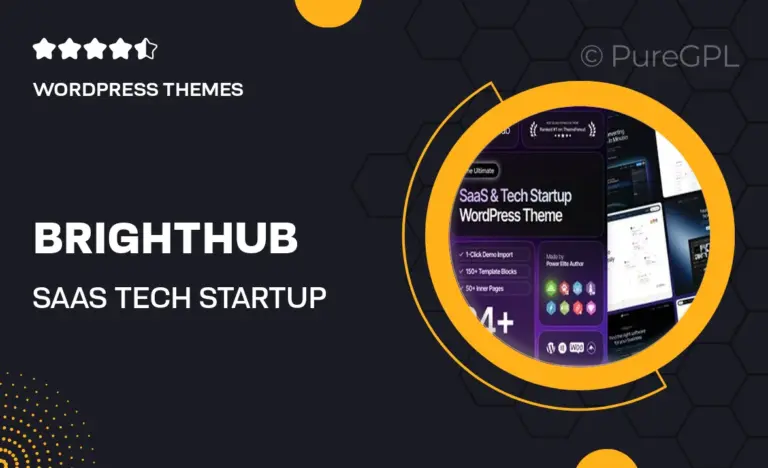 brighthub saas tech startup wordpress theme