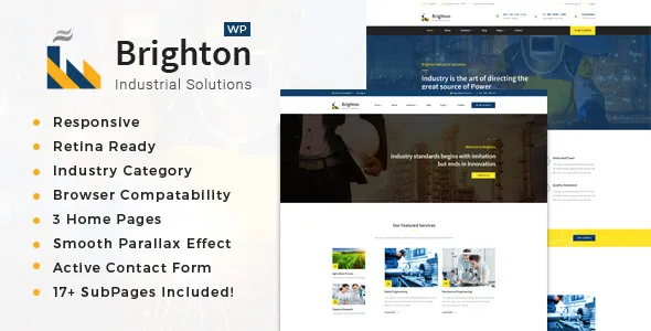 brighton factory and industry wordpress theme 1