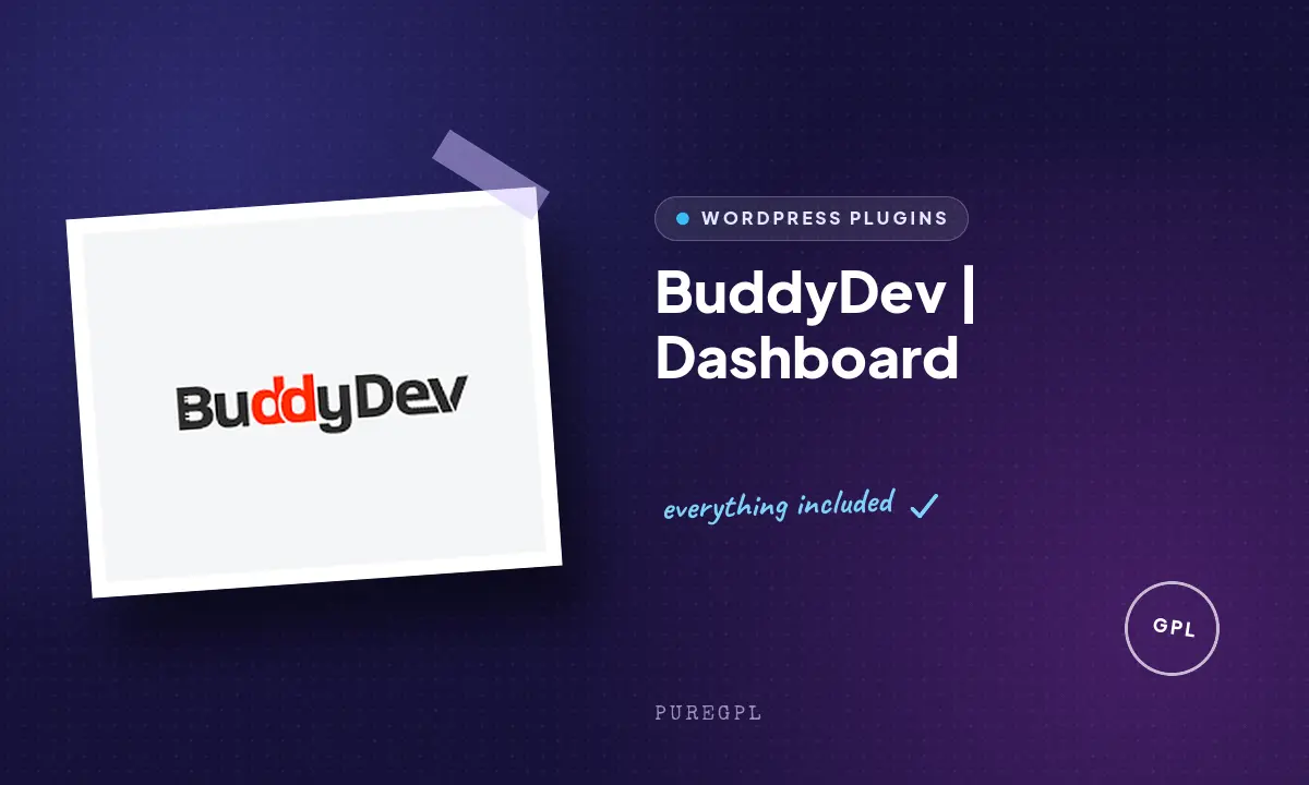 BuddyDev | Dashboard