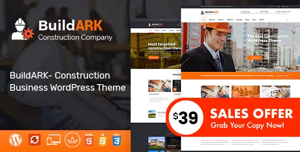 buildark construction business wordpress theme 1