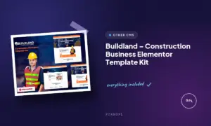 buildland construction business elementor template kit