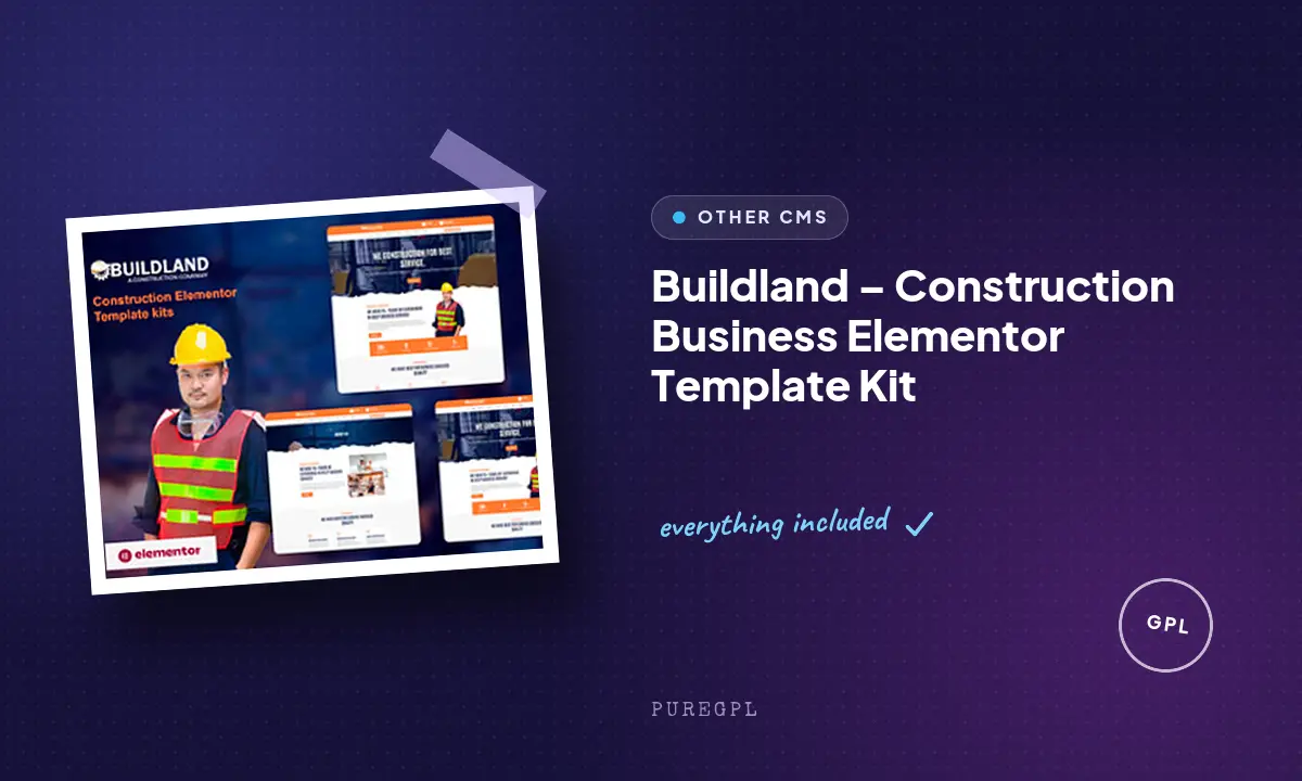 Buildland – Construction Business Elementor Template Kit