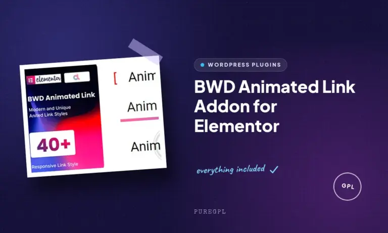 bwd animated link addon for elementor