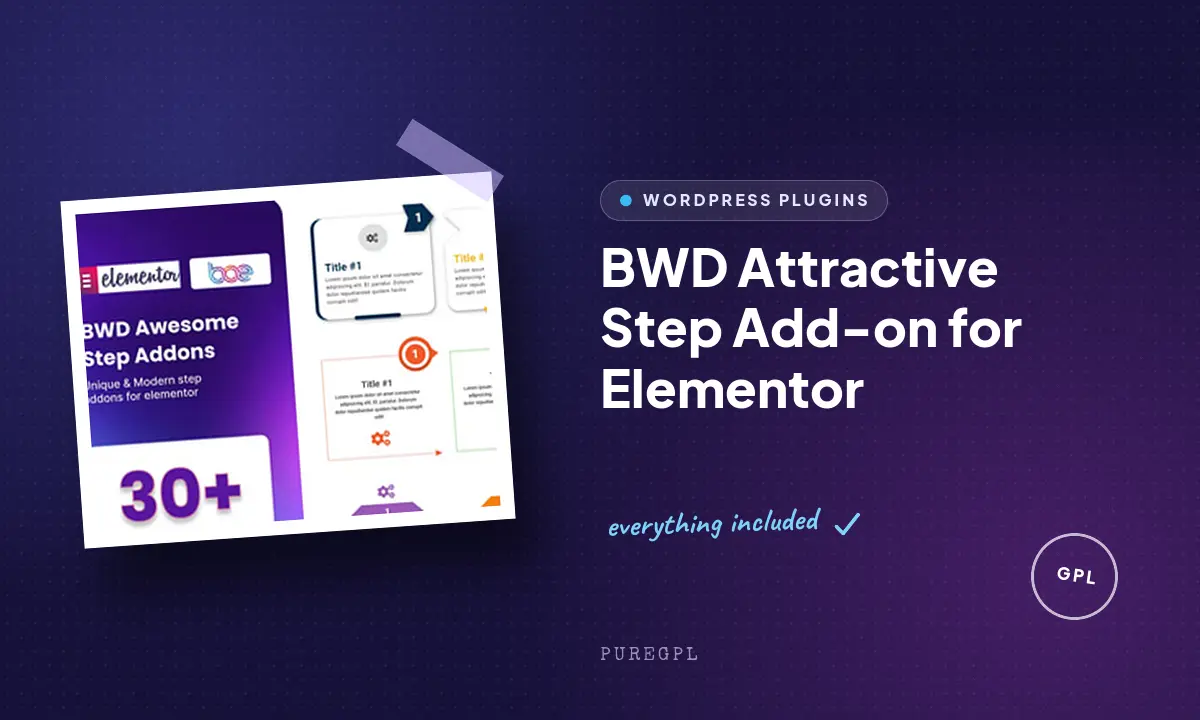 BWD Attractive Step Add-on for Elementor