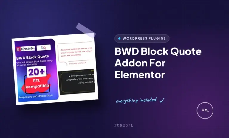 bwd block quote addon for elementor