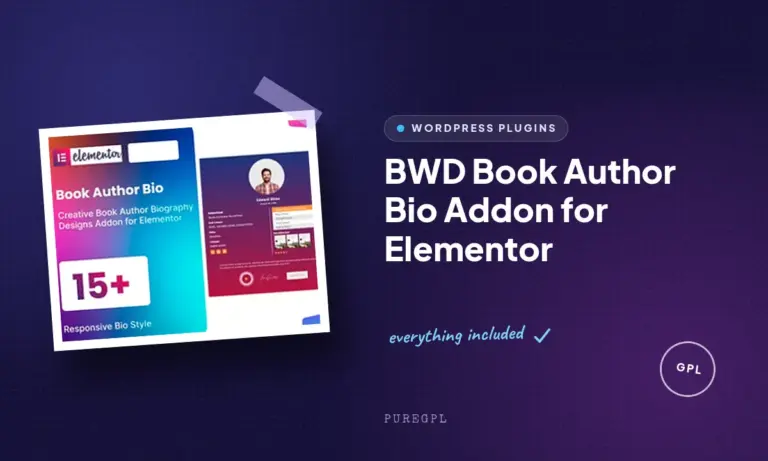 bwd book author bio addon for elementor