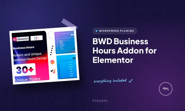 bwd business hours addon for elementor
