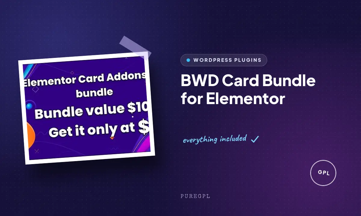 Codecanyon | BWD Card Bundle for Elementor