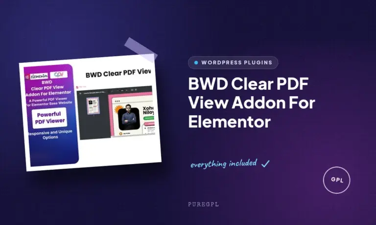 bwd clear pdf view addon for elementor