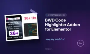 bwd code highlighter addon for elementor