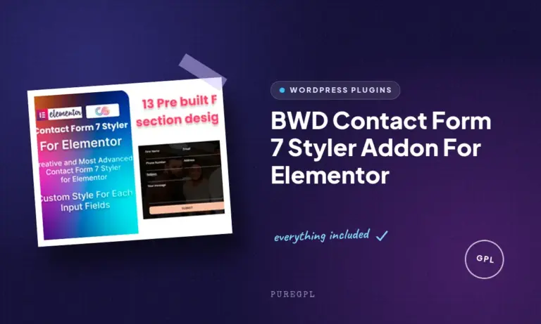 bwd contact form 7 styler addon for elementor