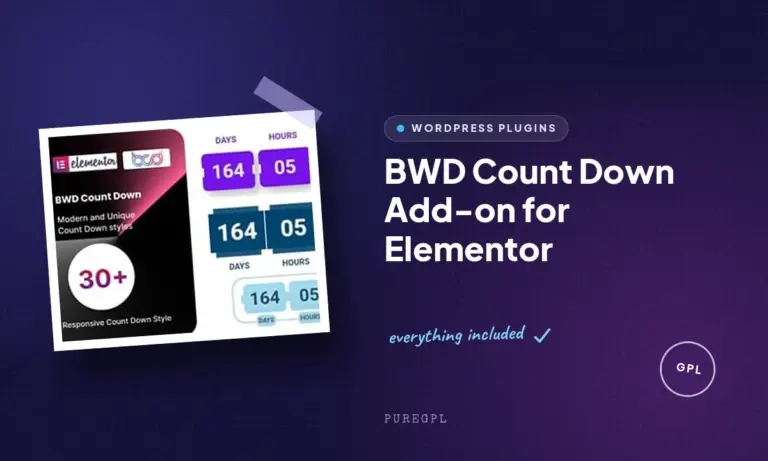 bwd count down add on for elementor