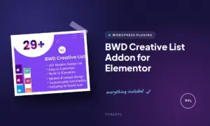 bwd creative list addon for elementor