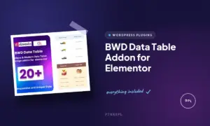 bwd data table addon for elementor