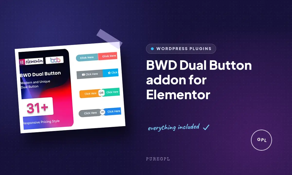 BWD Dual Button addon for Elementor