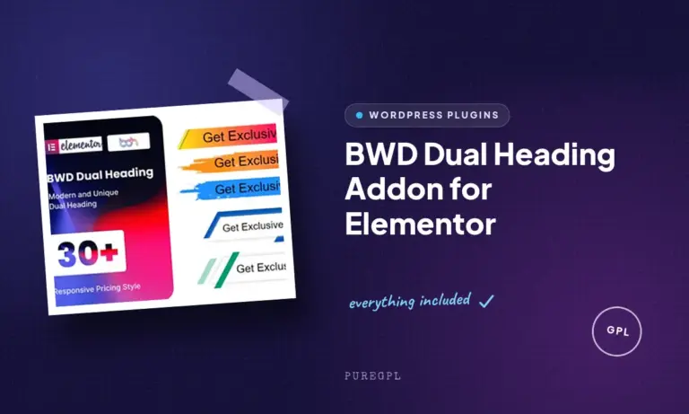 bwd dual heading addon for elementor
